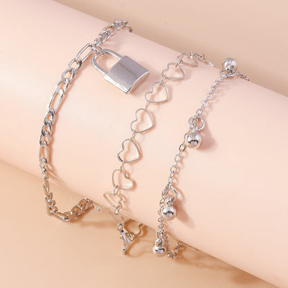 Simple Style Classic Style Solid Color Zinc Alloy Women's Anklet