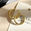 1 Pair Simple Style Solid Color Plating Copper Gold Plated Earrings