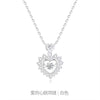 Fairy Style Heart Shape White Copper Zircon Pendant Necklace In Bulk