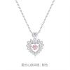 Fairy Style Heart Shape White Copper Zircon Pendant Necklace In Bulk