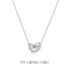 Fairy Style Heart Shape White Copper Zircon Pendant Necklace In Bulk