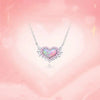 Fairy Style Heart Shape White Copper Zircon Pendant Necklace In Bulk