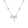 Fairy Style Heart Shape White Copper Zircon Pendant Necklace In Bulk