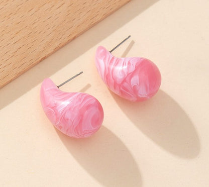 1 Pair Simple Style Water Droplets Irregular Stoving Varnish Arylic Ear Studs