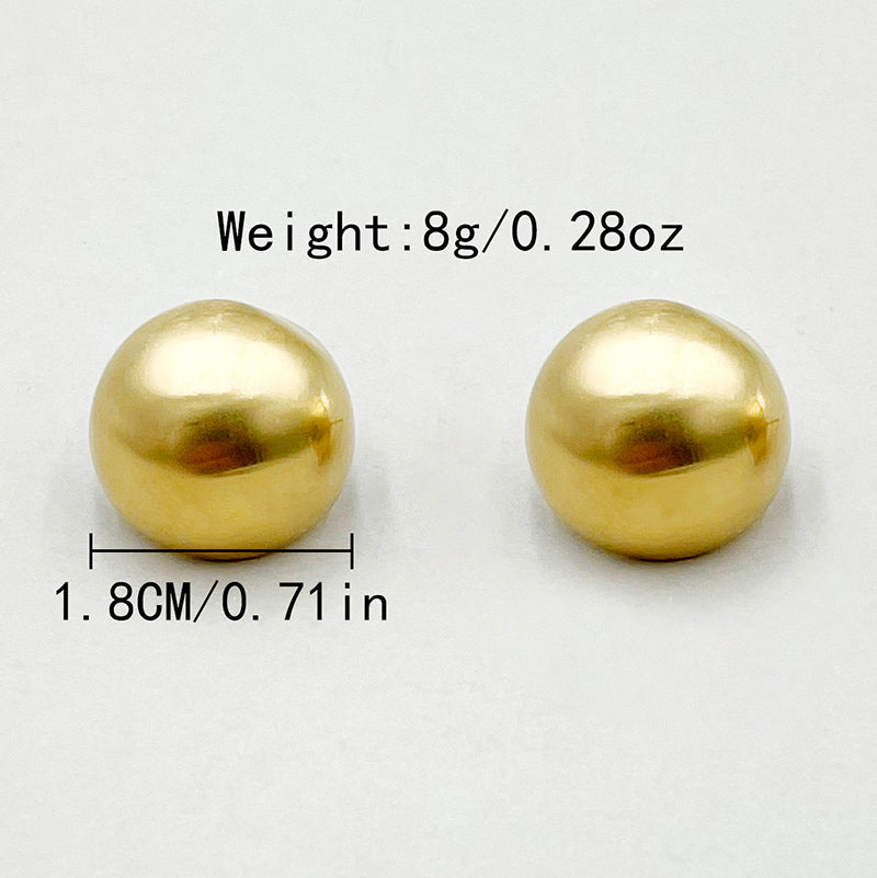 1 Pair Casual Modern Style Classic Style C Shape Plating Inlay Stainless Steel Zircon Gold Plated Ear Studs