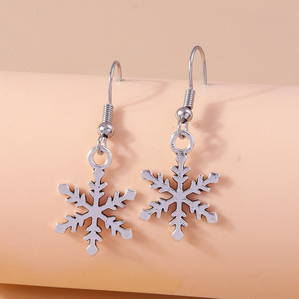 1 Pair Casual Streetwear Christmas Tree Snowflake Zinc Alloy Drop Earrings