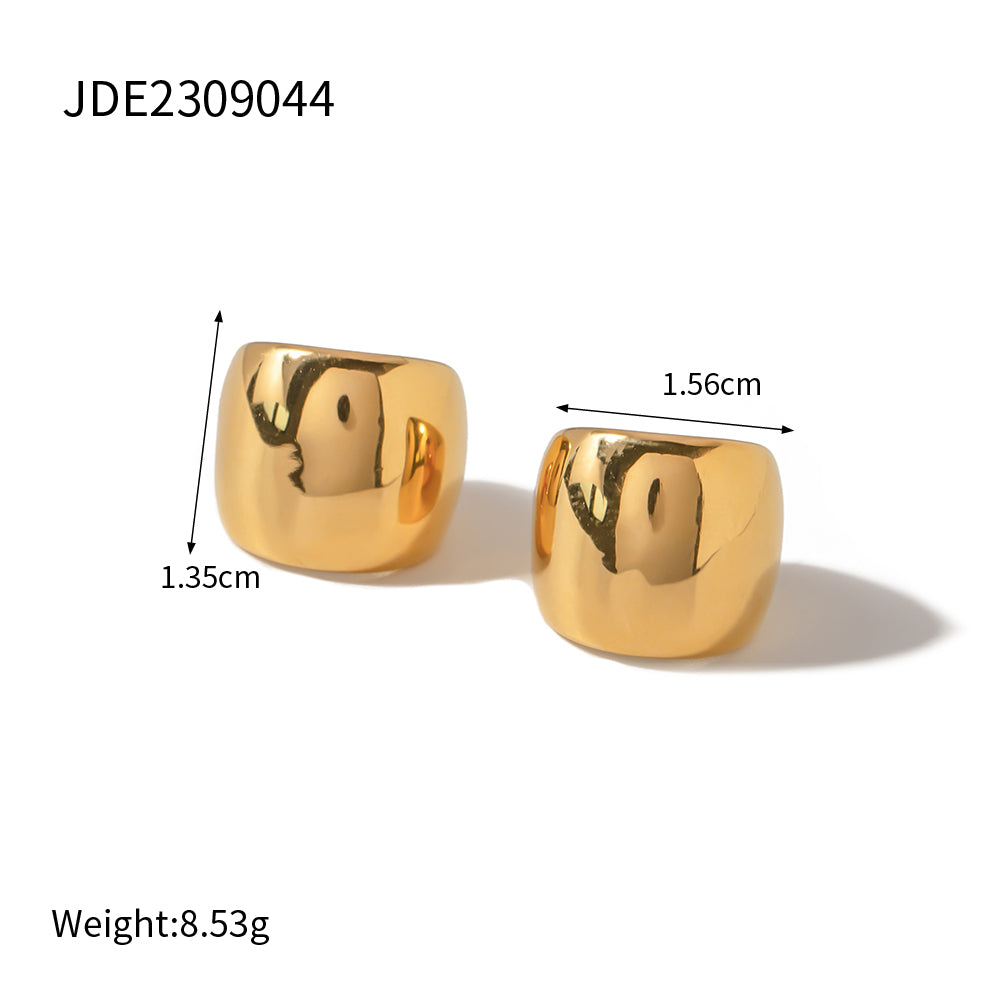 1 Pair Simple Style Classic Style Solid Color Plating Stainless Steel 18k Gold Plated Ear Cuffs