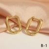 1 Pair Simple Style U Shape Round Plating Copper 18k Gold Plated Hoop Earrings