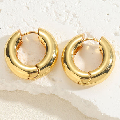 1 Pair Simple Style Commute C Shape Plating Copper 14k Gold Plated White Gold Plated Ear Cuffs