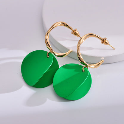 1 Pair Simple Style Geometric Plating Alloy Drop Earrings