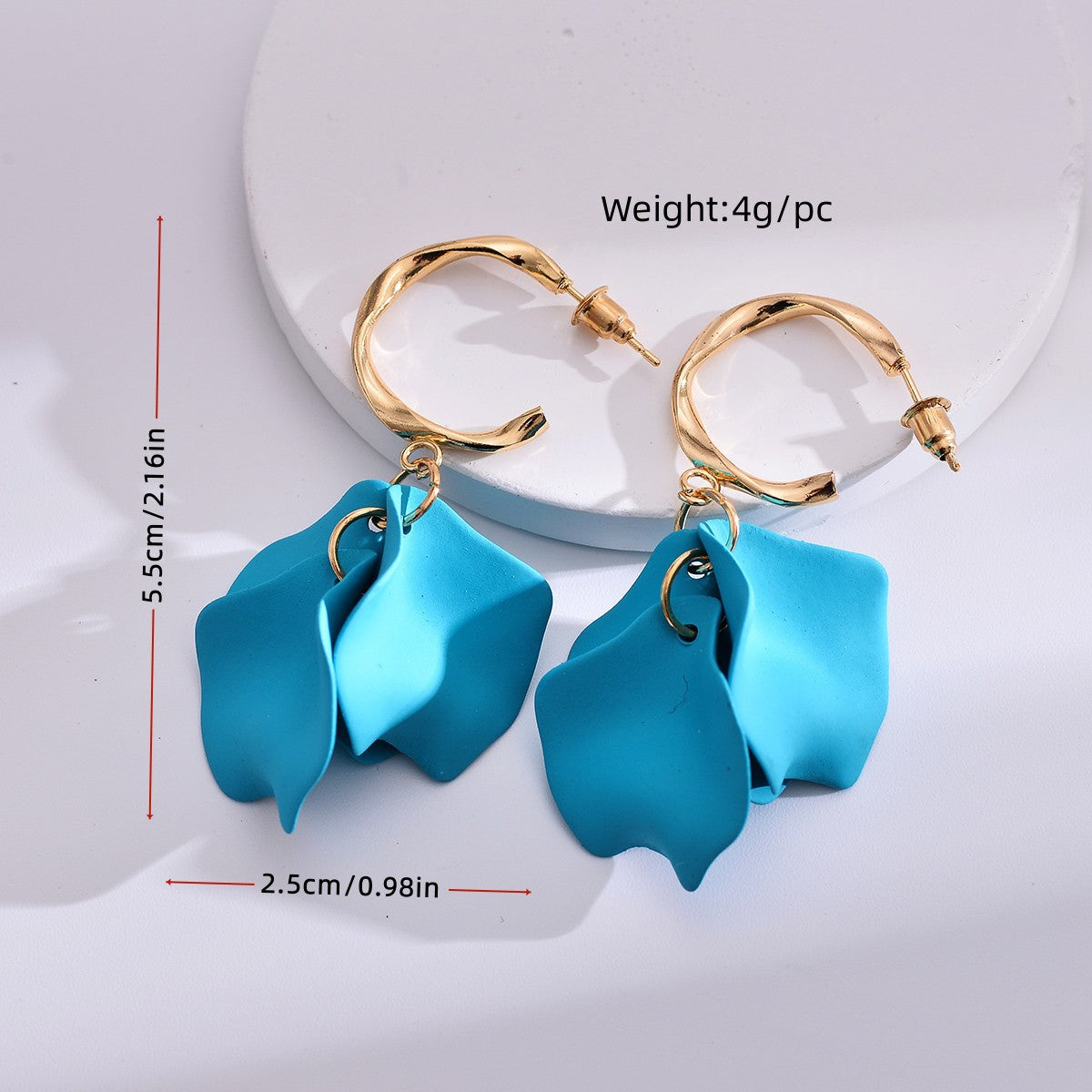 1 Pair Simple Style Geometric Plating Alloy Drop Earrings