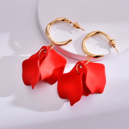 1 Pair Simple Style Geometric Plating Alloy Drop Earrings