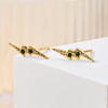 1 Pair Casual Streetwear Lightning Plating Inlay Stainless Steel Zircon 18k Gold Plated Ear Studs