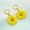 1 Pair Vintage Style Flower Plating Stainless Steel Gold Plated Drop Earrings