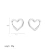 1 Pair Commute Pentagram Heart Shape Polishing Plating Stainless Steel 18k Gold Plated Earrings