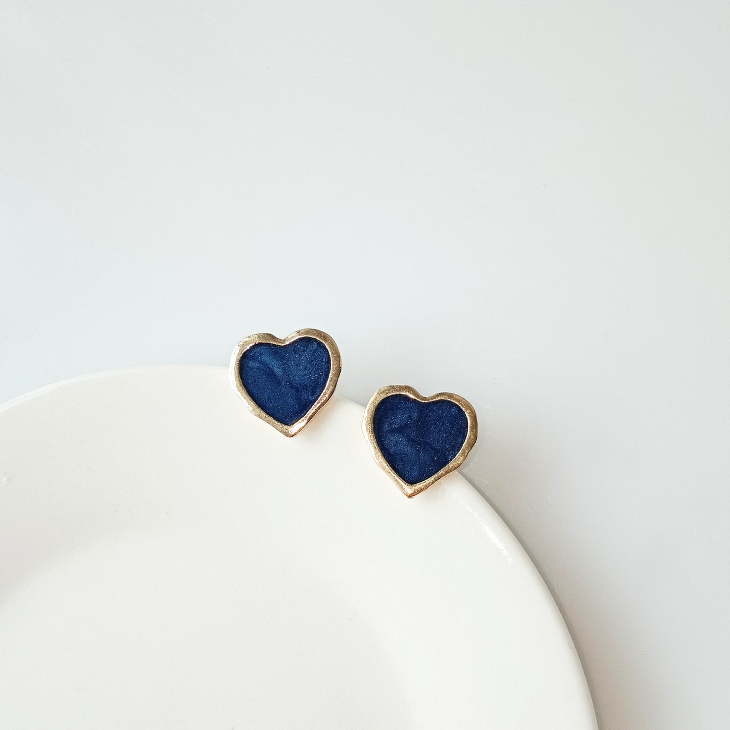 Wholesale Jewelry Simple Style Heart Shape Alloy Enamel Ear Studs