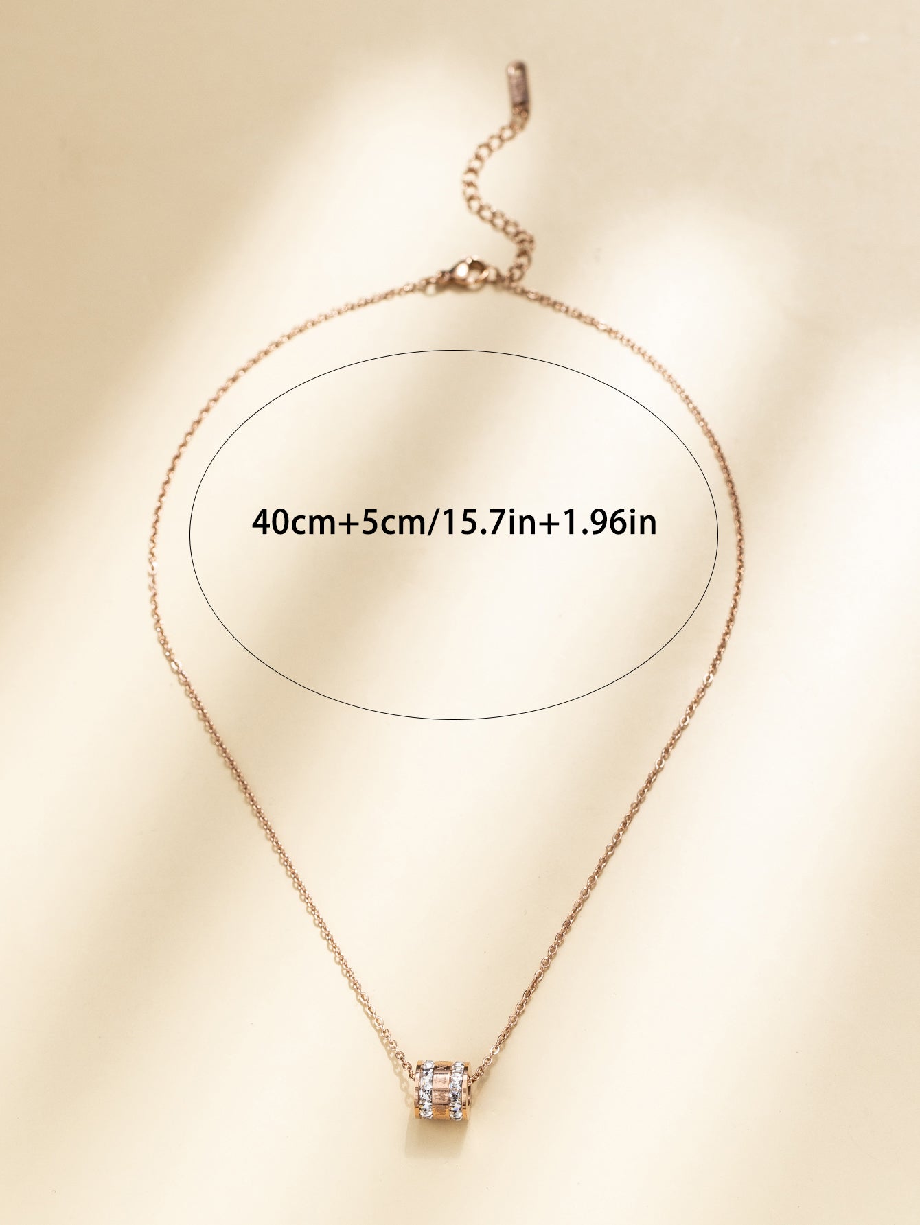 Wholesale Elegant Luxurious Solid Color Stainless Steel Plating Chain Inlay 18k Gold Plated Zircon Pendant Necklace