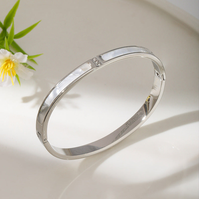 Classic Style Geometric Titanium Steel Bangle