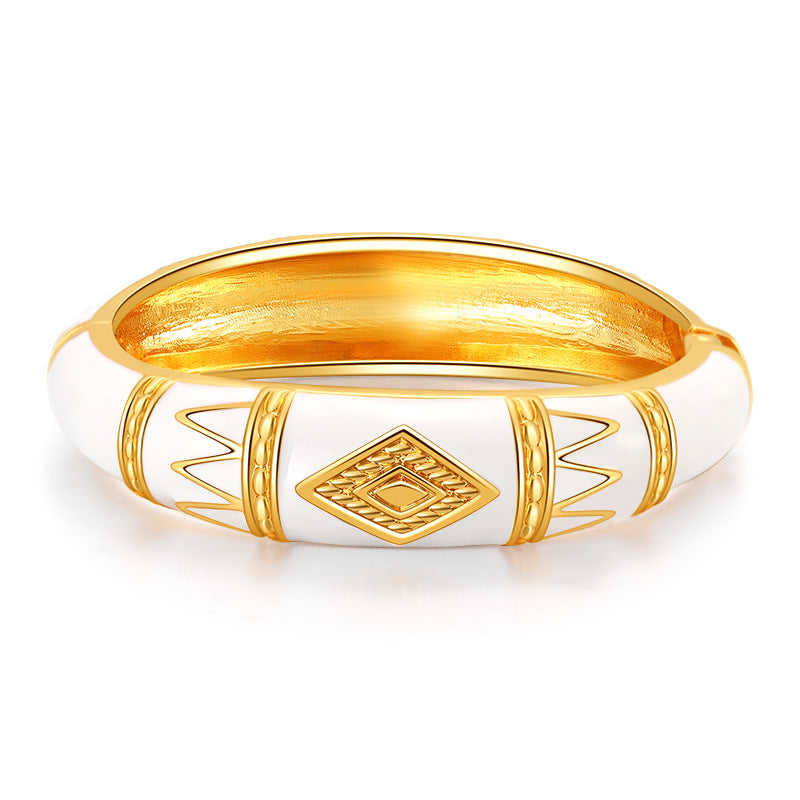 Retro Simple Style Geometric Alloy Plating Women's Bangle