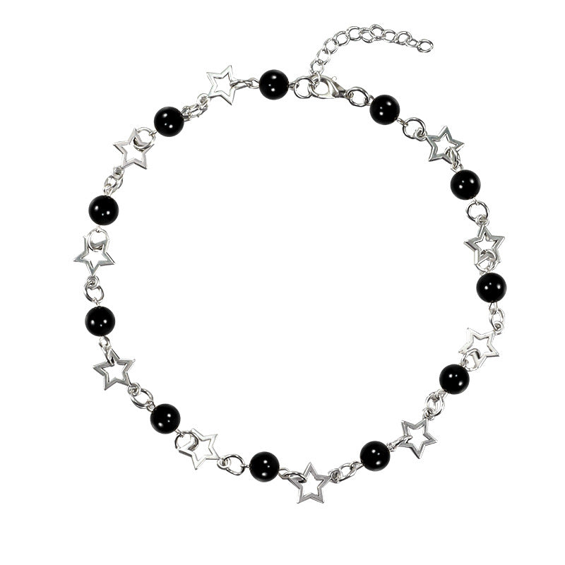 Hip-hop Punk Cool Style Pentagram Alloy Hollow Out Women's Bracelets Necklace