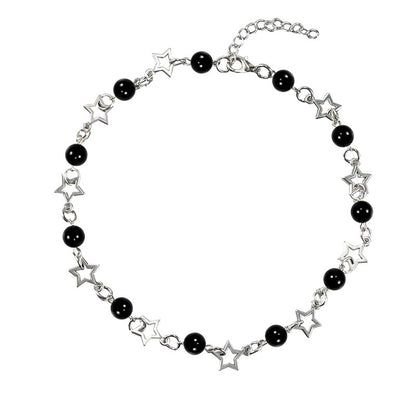 Hip-hop Punk Cool Style Pentagram Alloy Hollow Out Women's Bracelets Necklace