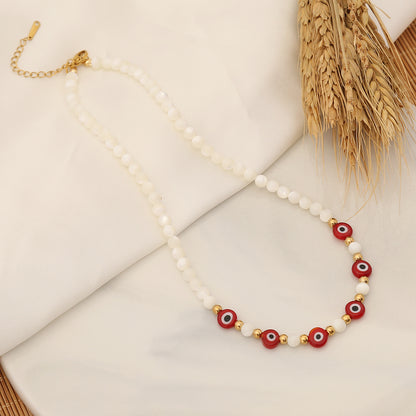 Simple Style Cross Stainless Steel Natural Stone Beaded Jewelry Set