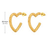 1 Pair Simple Style Heart Shape Plating Stainless Steel Gold Plated Ear Studs