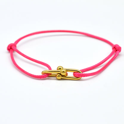 Simple Style Roman Style Geometric Color Block Stainless Steel Plating 18k Gold Plated Couple Bracelets
