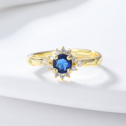 Elegant Glam Luxurious Snowflake Copper Plating Inlay Zircon Rings
