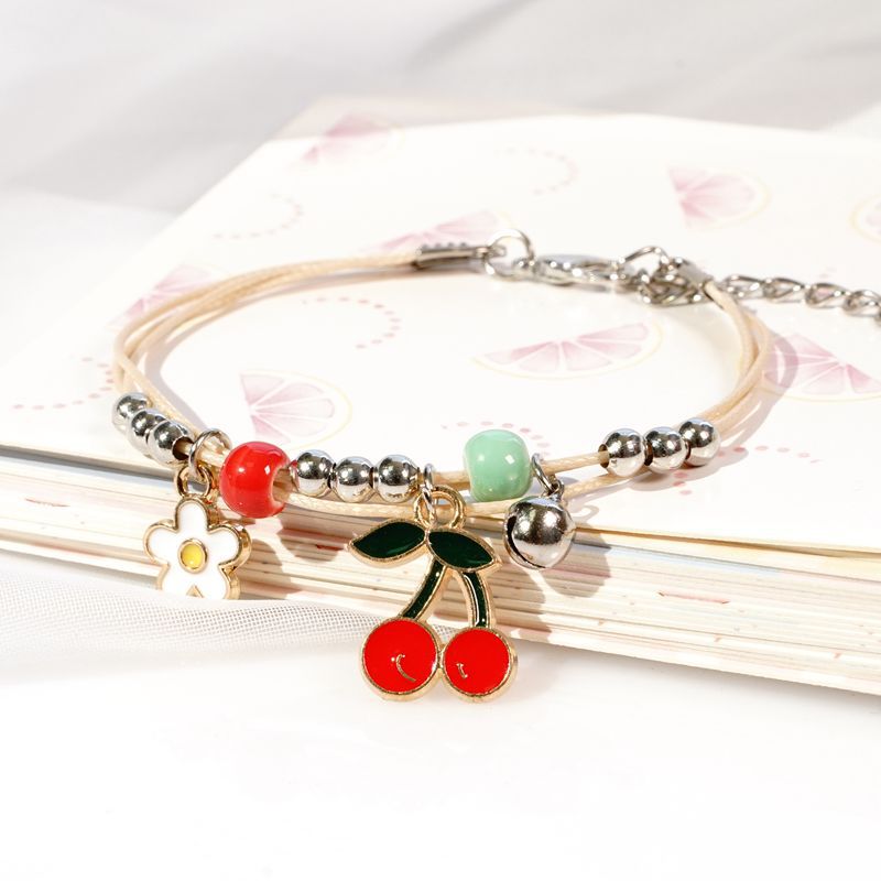 Simple Style Fruit Alloy Flowers Bracelets