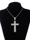 Gothic Hip-hop Punk Cross Zinc Alloy Plating Inlay Rhinestones 18k Gold Plated Men's Pendant Necklace