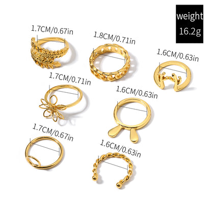 Simple Style Classic Style Rabbit Floral Alloy Hollow Out Women's Rings