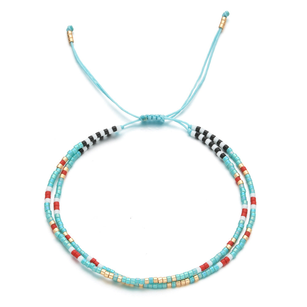 Bohemian Color Block Seed Bead Women's Bracelets