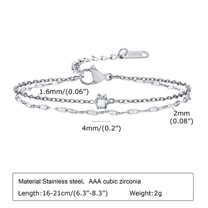 Simple Style Cross Stainless Steel Bracelets