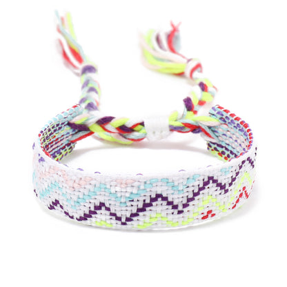 Bohemian Waves Rhombus Nylon Handmade Tassel Women's Bracelets