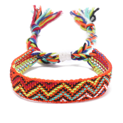 Bohemian Waves Rhombus Nylon Handmade Tassel Women's Bracelets