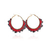 1 Pair Ethnic Style Round Patchwork Stainless Steel Seed Bead Earrings