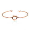 Glam Romantic Heart Shape Stainless Steel Plating 18k Gold Plated Bangle