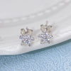 1 Pair Elegant Simple Style Star Plating Inlay Sterling Silver Zircon Gold Plated Ear Studs