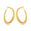 1 Piece Basic Modern Style Solid Color Stainless Steel Hoop Earrings