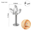 1 Piece Elegant Glam Flower Inlay Stainless Steel Copper Zircon Ear Studs