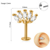 1 Piece Elegant Glam Flower Inlay Stainless Steel Copper Zircon Ear Studs