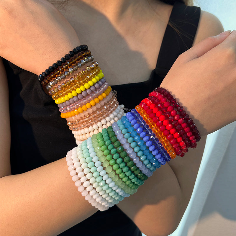 Casual Commute Solid Color Artificial Crystal Wholesale Bracelets