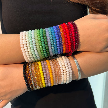 Casual Commute Solid Color Artificial Crystal Wholesale Bracelets
