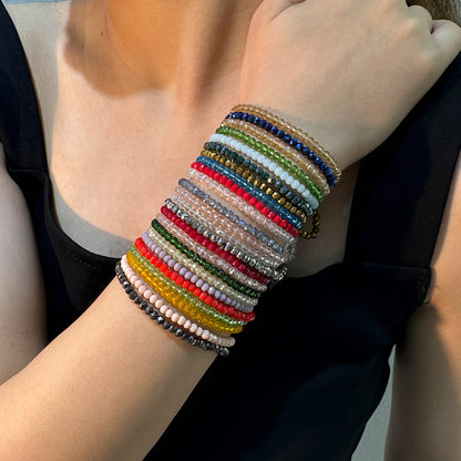 Casual Commute Round Artificial Crystal Knitting Women's Bracelets