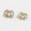 1 Pair Elegant Simple Style Leaves Plating Inlay Copper Zircon 14k Gold Plated Ear Studs