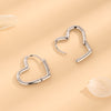 1 Pair Casual Simple Style Heart Shape Plating Stainless Steel 18k Gold Plated Earrings