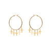 1 Pair Simple Style Solid Color Stainless Steel Hoop Earrings