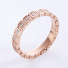 Simple Style Solid Color Stainless Steel Plating Inlay Rhinestones Rose Gold Plated Gold Plated Rings