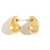 1 Piece Simple Style Solid Color Plating Stainless Steel Gold Plated Ear Studs